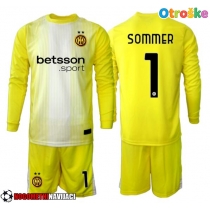 Otroške Nogometnih dresov Inter Milan Yann Sommer #1 Vratar Gostujoči 2025-26 Dolgi rokavi (+ hlače)